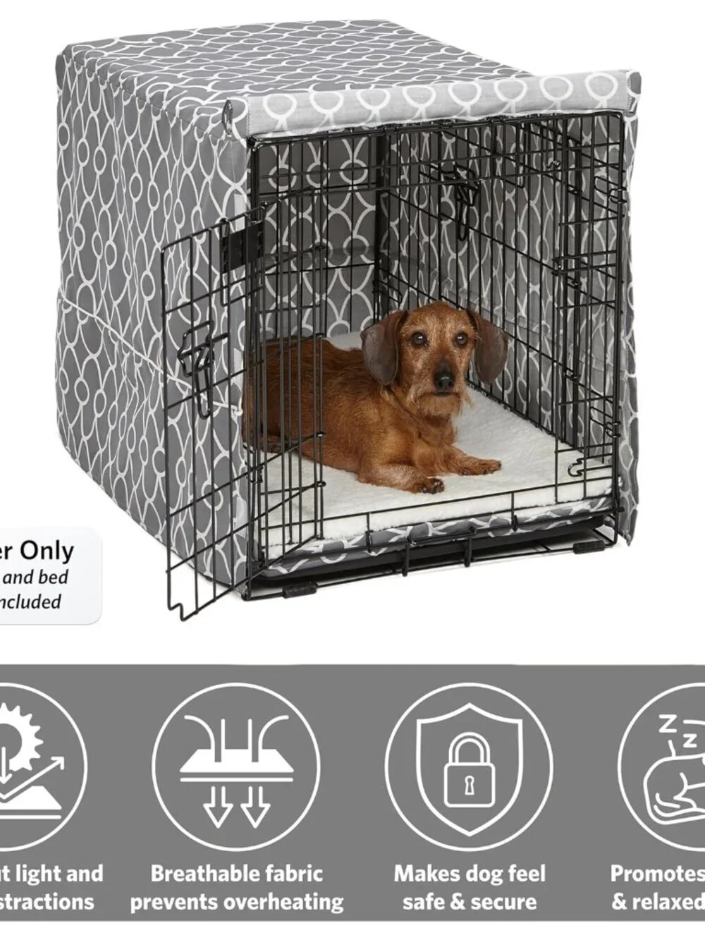 COVER!! Patterned Dog Crate Cover! 30x19x21 small to medium dog crate